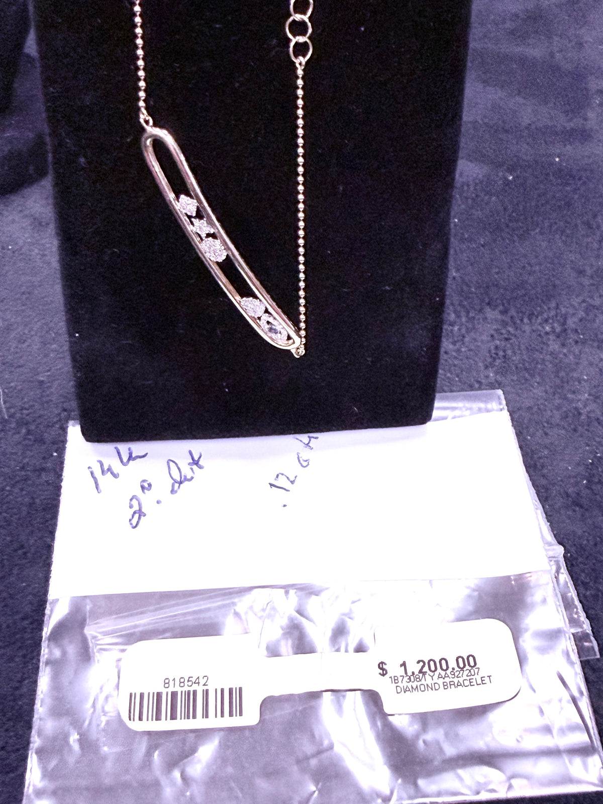 ITEM # 29 - 14K Gold Moving Multi-Charm Celestial Track ID Link Bracelet