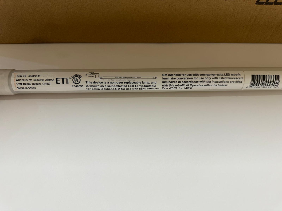 Eti Solid State 54140241 LED 4' Glass Linear Tube 4000k