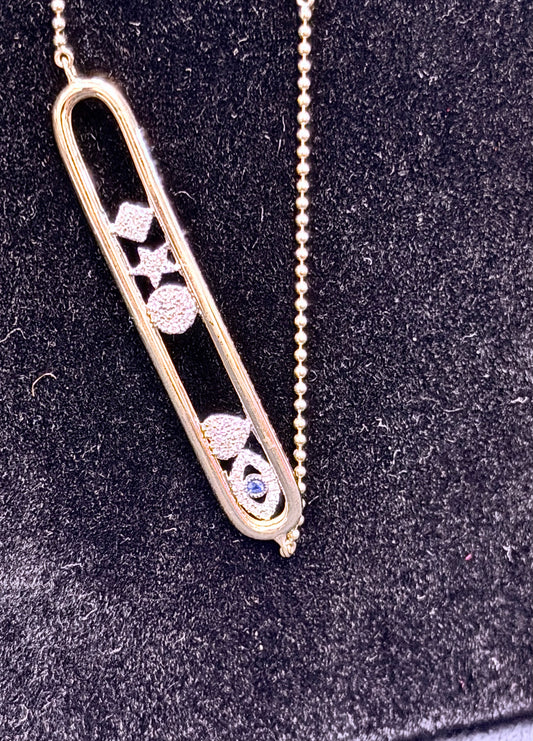 ITEM # 29 - 14K Gold Moving Multi-Charm Celestial Track ID Link Bracelet