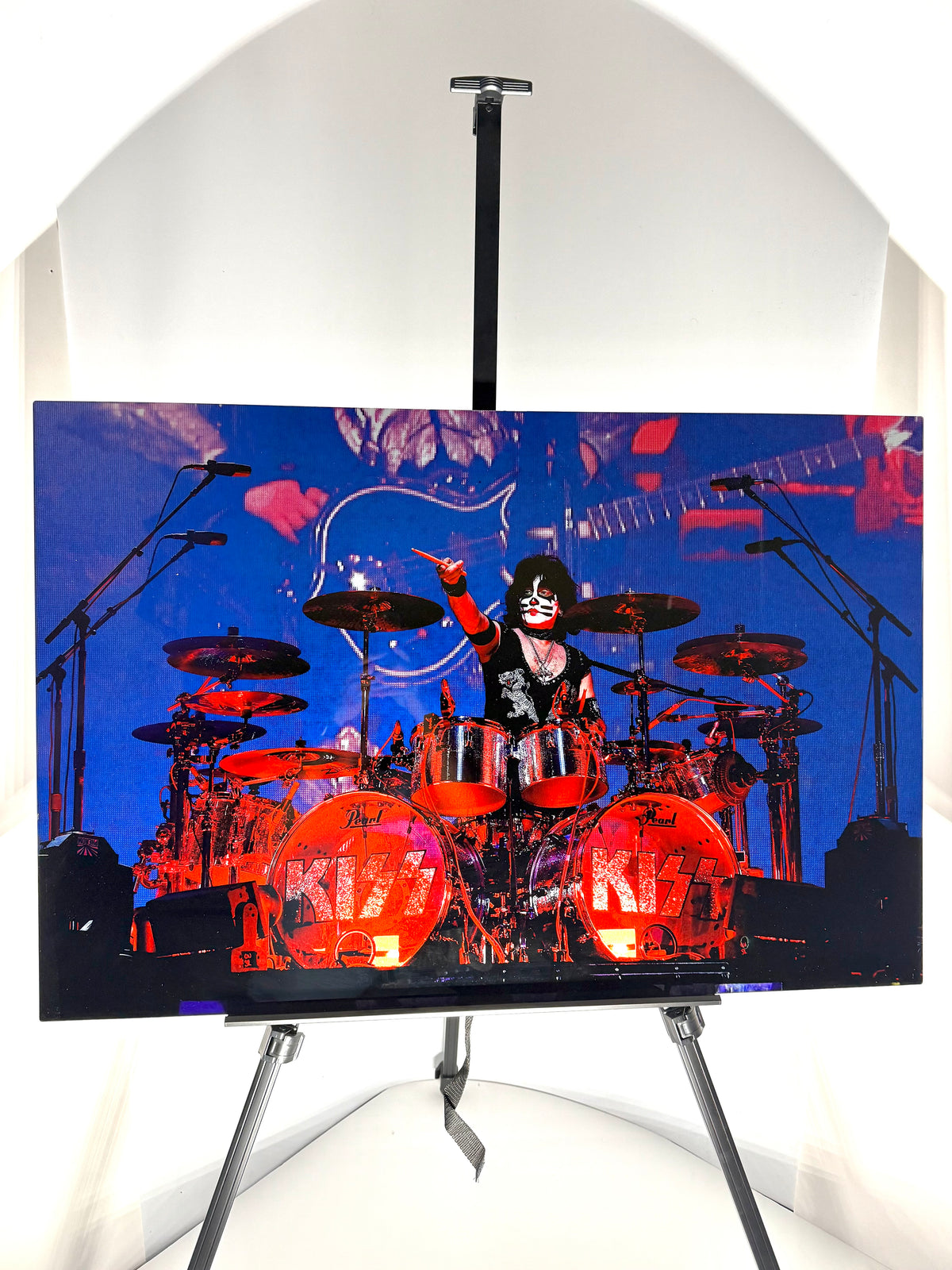 KISS Eric Singer "The Catman" Live Stage Drum Kit Print – Premium Acrylic & Metal Wall Art